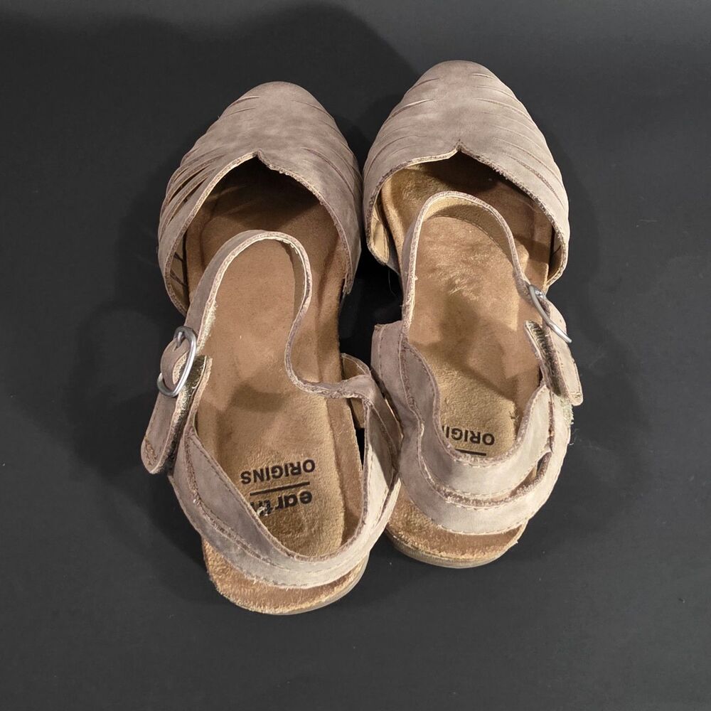 Earth Origins Suede Close Toe Sandals Beige sz 7.5M - Picture 4 of 12